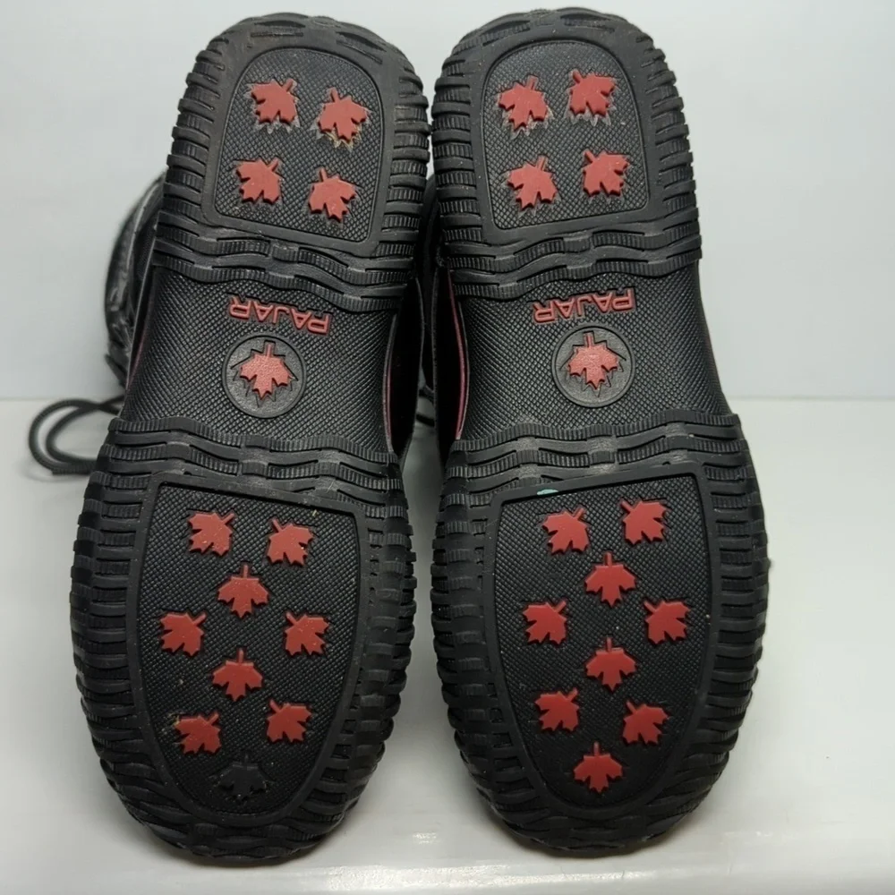 Pajar Canada Tall nylon and leather winter snow boots womans size 5 -5.5 EU 36